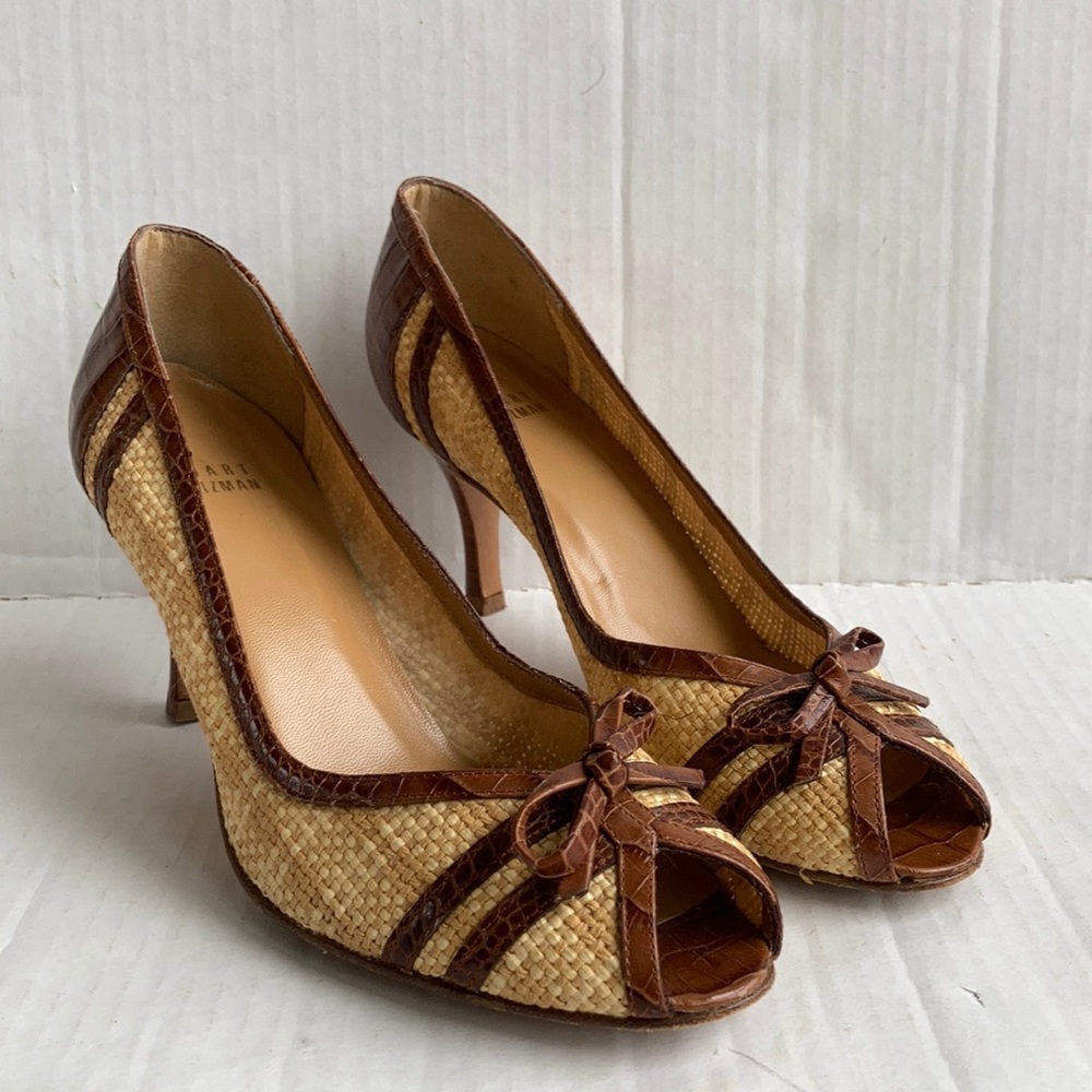 Stuart Weitzman Brown and Tan Heels